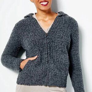 Barefoot Dreams Boucle Soft & Cozy Zip Up Hoodie XL